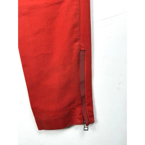 Anthropologie Cartonnierre Preppy Red Charlie Ankle Fitted Trouser Pants - Picture 7 of 12